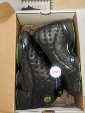 Air Jordan 13 Altitude Black Green Size 8 Mens 310004-031